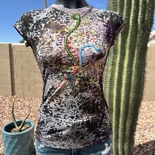 Used, Switch USA Woman’s Embroidered Burnout Tee Tshirt Size Small for sale  Shipping to South Africa