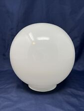 Vintage Light Globe Fixture White Round Glass Pendent Ceiling Shade 4" Fitter, used for sale  Shipping to South Africa