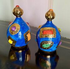 Rare Mary Rose Young Hand Painted Ceramic Bejewelled Salt and Pepper Set for sale  LONDON