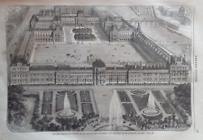 Used, Paris, The Tuileries and the Louvre......... wood engraving...1858 for sale  Shipping to South Africa