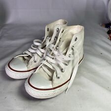 Zapatos de tenis Converse Chuck Taylor All Star de caña alta blancos juveniles talla 1,5, usado segunda mano  Embacar hacia Argentina