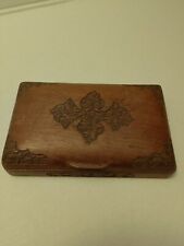 Wooden box carved for sale  DERBY