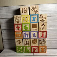 Lot of 22 Wooden 6 Sided Children’s Toy Blocks-Stackable & Building for sale  Shipping to South Africa