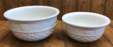 Celebrating Home Stoneware Veranda Home & Garden Party 2 White Serving Bowls, used for sale  Shipping to South Africa