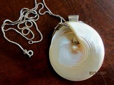 Shell silver pendant for sale  HORSHAM