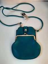 Bolsa tiracolo feminina de couro para celular KISS LOCK carteira ombro pequeno azul comprar usado  Enviando para Brazil