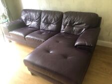 Leather corner sofa for sale  WOKING