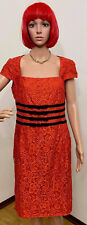 🔥Moschino🔥 Tania i szykowna koronkowa rozkloszowana sukienka Vintage Bawełna Pomarańczowa Rozmiar:14 na sprzedaż  PL