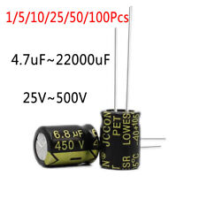 Para capacitores eletrolíticos 25V~500V 4,7uF a 22000uF alumínio radial 105°C ±20% comprar usado  Enviando para Brazil