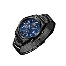 Usado, Relógio de quartzo clássico masculino calendário moda pulseira de aço inoxidável relógio luminoso comprar usado  Enviando para Brazil