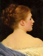 Dream-art Oil painting Lord Frederick Leighton - lily nice young girl portraits for sale  Shipping to Canada