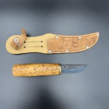 Vintage Mauno Keränen MK Finland Puukko Hunting With Sheath Carbon Steel Initial for sale  Shipping to South Africa