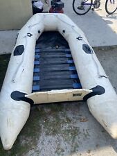 Zodiac Inflatable 10foot Raft Boat with wood Floor France holds air, water leaks, used for sale  Shipping to South Africa