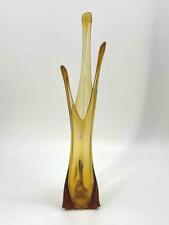 amber swung glass vase for sale  Racine