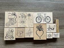 Impressão Artesanato Suprimentos Borracha Stamp Lote Boneco de Neve Meia Bicicleta Crianças comprar usado  Enviando para Brazil