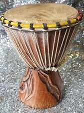 AFRICAN DJEMBE DRUM CARVED WOOD for sale  Shipping to South Africa