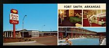 Usado, Cartão postal grande Fort Smith Arkansas AR Kings Row Inn escada interior piscina comprar usado  Enviando para Brazil