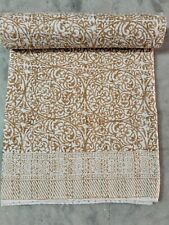 Colcha indiana vintage Kantha feita à mão com estampa de bloco de algodão cobertor comprar usado  Enviando para Brazil
