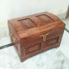 Usado, Caixa de madeira tesouro pirata baú decorativo para casa jacarandá comprar usado  Enviando para Brazil