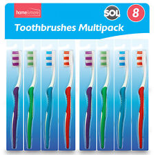 8 cepillos de dientes para adultos cerdas medias suaves paquete manual cuidado dental higiene bucal segunda mano  Embacar hacia Mexico