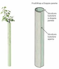 Tubex Shelter Fruitwrap 60 cm protezione per alberi e barbatelle di vite usato  Trebisacce