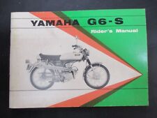 Vintage Yamaha G6-S 80 NOS Proprietários OEM Pilotos Manual Muito Limpo G6S G 6 S G6 S comprar usado  Enviando para Brazil
