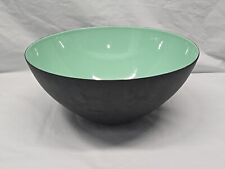Krenit Enameled Metal Bowl Mint Green Enamel Bowl Danish MCM Denmark 10 × 4.5 for sale  Shipping to South Africa