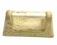 Suporte de papel higiênico texturizado pedra travertino osso bronzeado champanhe, usado comprar usado  Enviando para Brazil