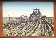 Postal vintage tractor de vapor diecisiete surcos agricultura en el oeste GG4 segunda mano  Embacar hacia Argentina