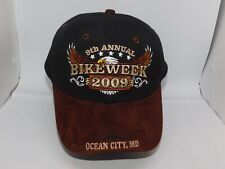 Bike Week OCEAN CITY, MD 2009~Motorcycle STRAPBACK Hat BEACH CLUB PROMOTIONS comprar usado  Enviando para Brazil
