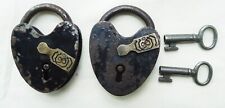 Nice Pair of Old Smoke House Padlocks by Sargent Keyed Alike, used for sale  Shipping to South Africa