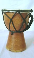 African Drum Djembe Hand Carved Traditional Goat Skin, Solid Wood 13cm Tall., used for sale  Shipping to South Africa