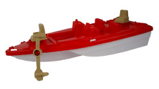 Fishing Bass Boat Swim Pool Bath Tub Toy Plastic Trolling motor Large Red 14" L  for sale  Shipping to South Africa