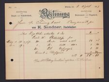 DÖBELN, invoice 1893, K. Sandner roofer for sale  Shipping to South Africa