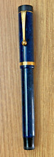 A Vintage Parker Duofold Lucky Curve Fountain Pen, Lapis Blue on Blue, used for sale  Shipping to South Africa
