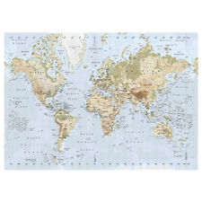 IKEA PREMIAR World Map Atlas Canvas & Aluminum Frame 78" Picture Large Art for sale  Shipping to South Africa