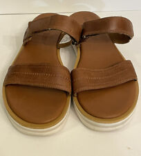 Sandálias femininas Timberland Adley Shore 2 bandas couro marrom sensorflex 9, usado comprar usado  Enviando para Brazil