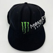 Monster Energy Fitted Hat Men's 7 1/2 Black Green Logo Energy Drink Acrylic Wool for sale  Shipping to South Africa