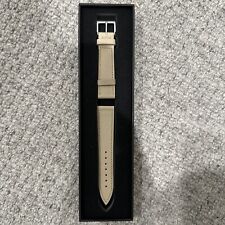 Pulseira de relógio de couro 18 mm Molequim Saffiano cor creme comprar usado  Enviando para Brazil