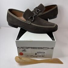 Moreschi 038182 Dark Brown Suede Loafers Men's Size 9.5 With Box & Accessory, used for sale  Shipping to South Africa