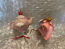 Krinkles Love Mouse Ornament Dept 56 Patience Brewster 2003 Teapot Valentine's  for sale  Stoughton