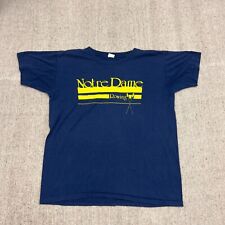 Camisa de remo masculina vintage University Of Notre Dame azul média década de 1980 comprar usado  Enviando para Brazil