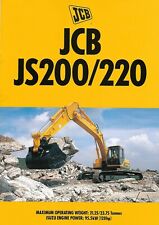 Folheto de equipamento - JCB - JS200 220 - Escavadeira - 1996 (E6755) comprar usado  Enviando para Brazil
