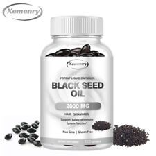 Óleo de semente preta 2000mg cápsulas - 100% puro cominho prensado a frio Nigella Sativa comprar usado  Enviando para Brazil