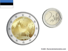 2 Euros Commémorative Estonie 2021 Canis Lupus Loup UNC segunda mano  Embacar hacia Argentina