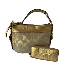 Usado, Bolsa Coach Carteira Couro Dourado Bolsa de Mão Vestido Bolsa Dobrável Negócios Artesanal comprar usado  Enviando para Brazil