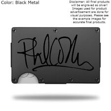 Usado, Carteira gravada a laser personalizada PHIL COLLINS AUTOGRAPH - Escolha uma cor de carteira comprar usado  Enviando para Brazil