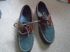 Mens Leather Casual Shoes, petrol blue / brown, size 9 for sale  Shipping to South Africa