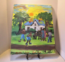 Southern Folk Art Black Americana Original Acrylic on Canvas 20x16 for sale  Shipping to South Africa