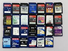 Lote de 27 tarjetas de memoria SD de trabajo tamaños/marcas mixtas PNY, Sandisk, etc. segunda mano  Embacar hacia Mexico